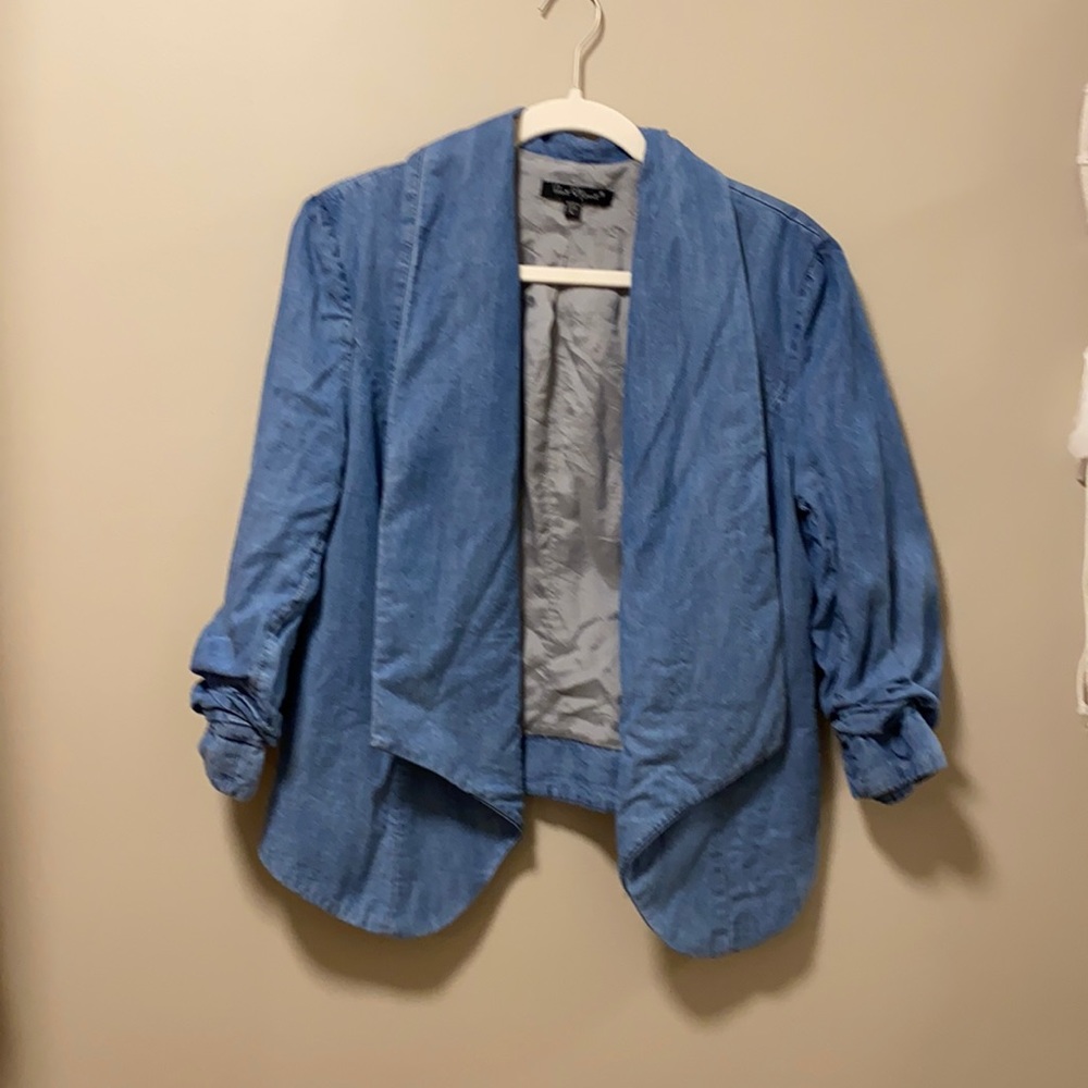 Velvet Heart Denim Chambray Light Blazer Jacket